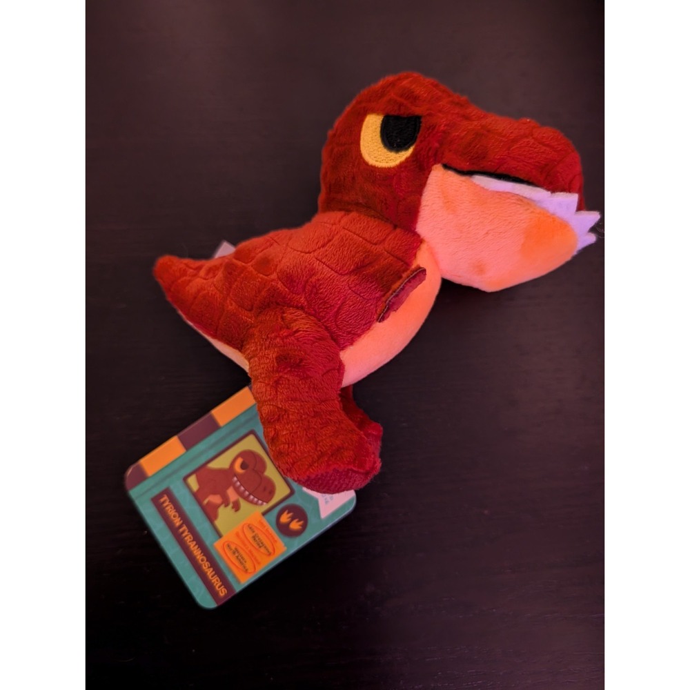 Barkbox Tyrion Tyrannosaurus Plush Dog Toy Crinkle Squeaker Small Dinosaur Red